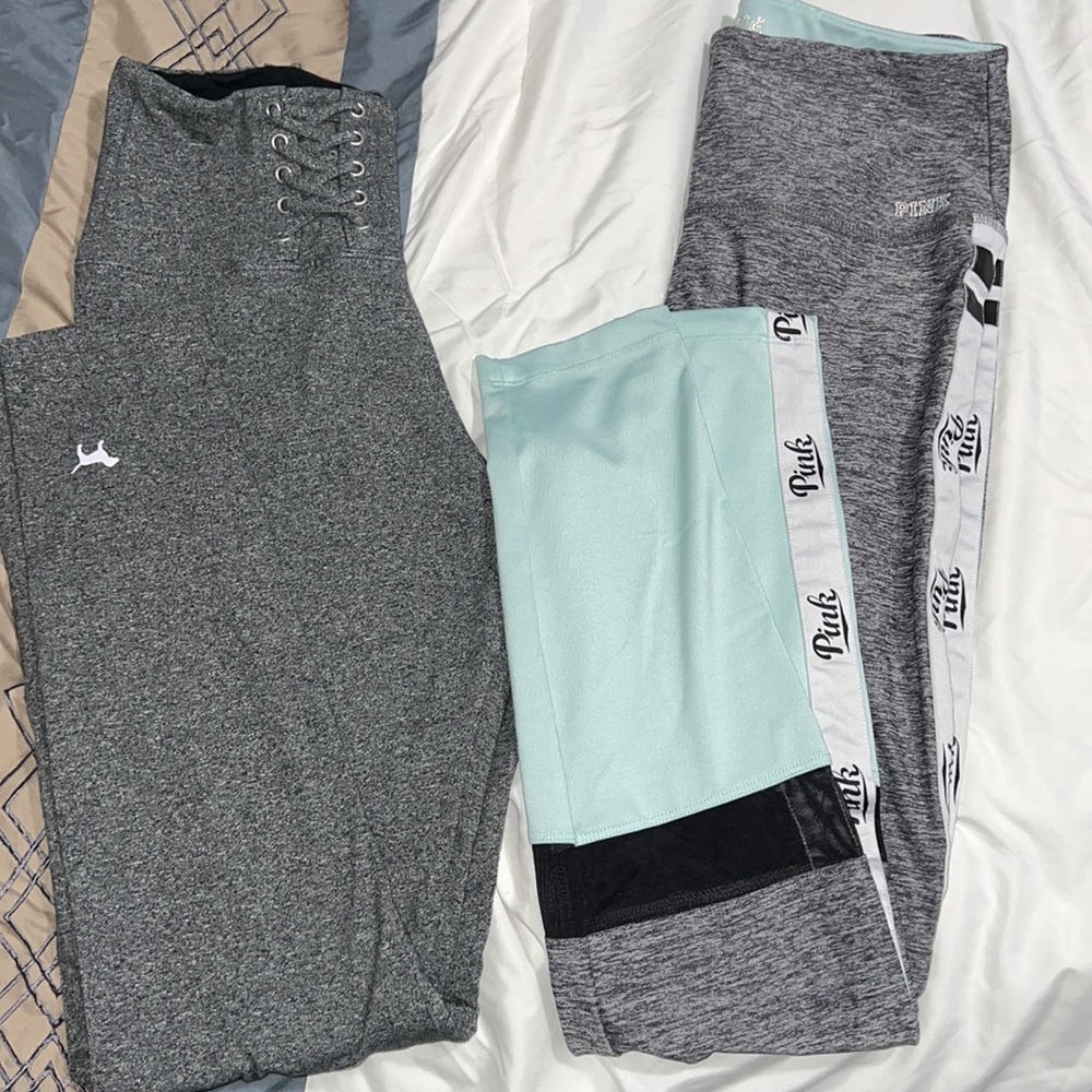 PINK Victoria’s secret gray high waisted leggings